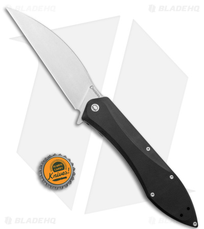 Daggerr Knives Voron Frame Lock Knife Black G-10 (5.2" Stonewash) 