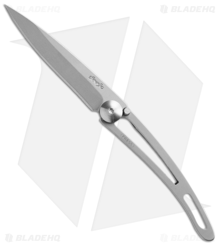 Deejo 27g Naked Stainless Steel Liner Lock Knife (3.15" Bead Blast)