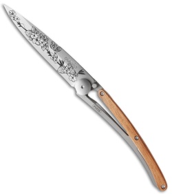 Deejo Cherry Blossom Tattoo 37g Ultra-Light Knife Rosewood (3.75" Matte)