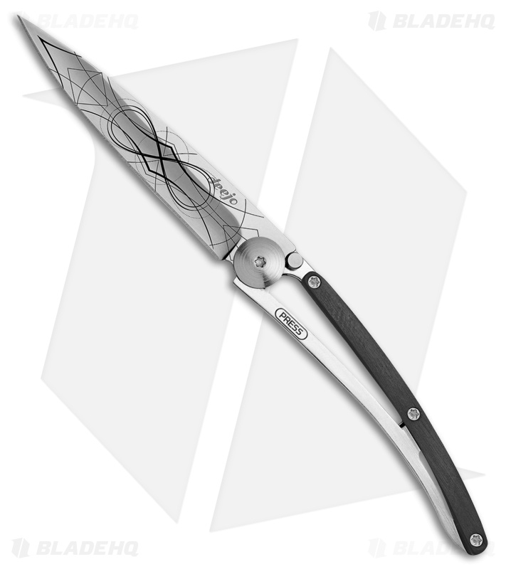 Deejo Infinite Tattoo 27g Ultra-Light Knife Ebony Wood (3.15" Gray)