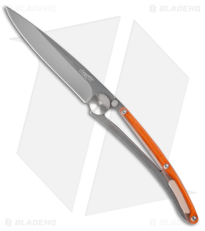 Deejo 27g Ultra-Light Knife Orange (3" Matte)
