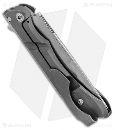 Dervish Alchemy Flipper Midtech Frame Lock Knife Titanium (3.6" Stonewash)