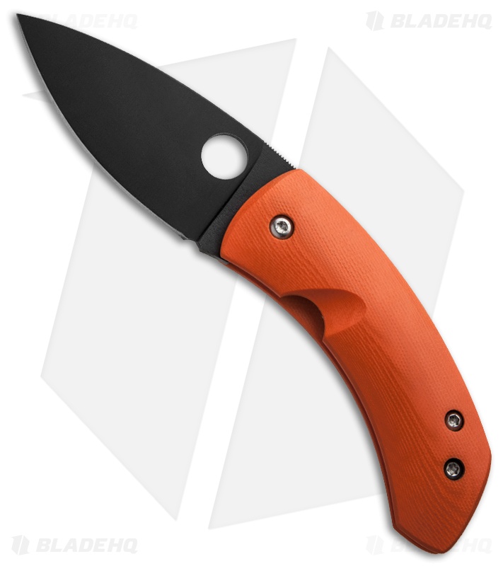 Deviant Blades Chinese Friction Folder Orange G10 Knife (3" Black Plain)