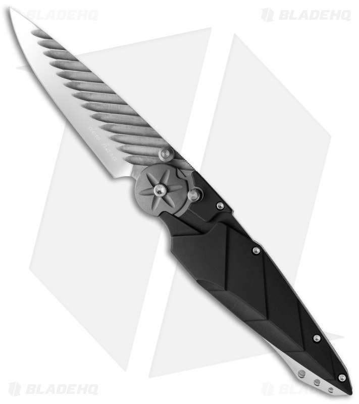 Dew Hara Custom Kabuto Folder Knife Black/Gray - Blade HQ