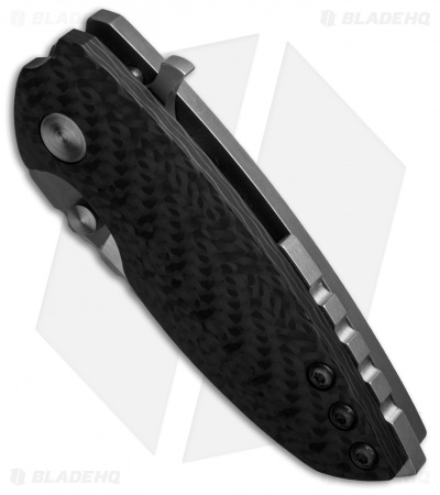 DireWare Custom Hyper-90 Flipper Knife Carbon Fiber/Titanium (3" Satin)