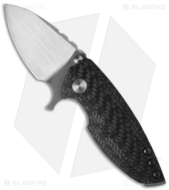 DireWare Custom Hyper-90 Flipper Knife Carbon Fiber/Titanium (3" Satin)