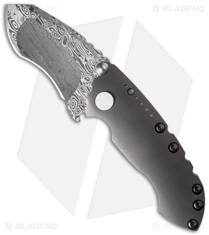 DireWare Custom S-90 Frame Lock Knife Titanium (3" Damascus)