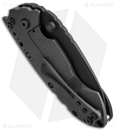 DireWare Custom Solo Tanto Folder Knife Carbon Fiber/Titanium (3.5" Black)