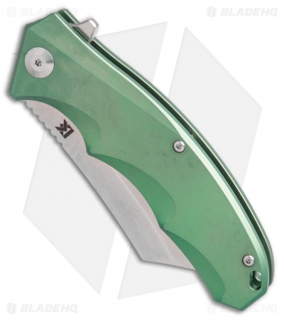 District Knives Apollo Frame Lock Knife Green Titanium (3.5" Satin) 