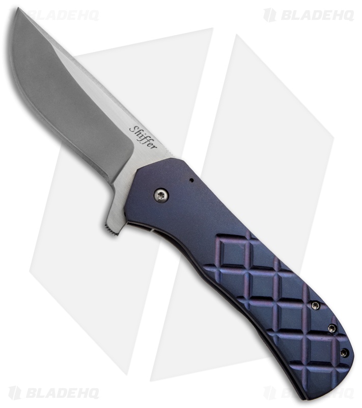 Doc Shiffer Custom Recon Knife Double Anodized Titanium (3.5" Stonewashed)