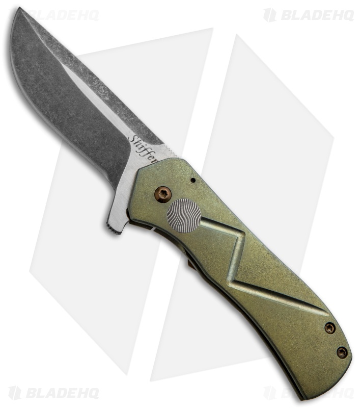 Doc Shiffer Custom Recon Knife Titanium Flipper (3" Acid Washed Plain)