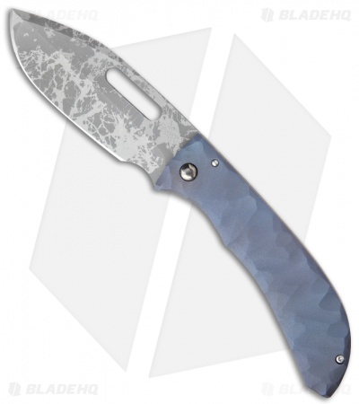 Doyle Knives Ti Frames Frame Lock Knife Heat Colored (3.875" Acid Wash)