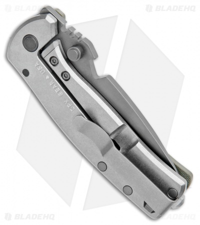 DPx Gear HEST/F Urban Frame Lock Knife OD Green Titanium (2.9" Gray)