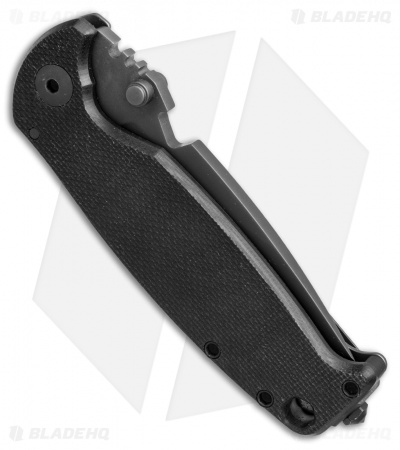DPx HEST/F 2.0 Triple Black Left-Handed Knife G10/Ti (3.25" Black Serr)