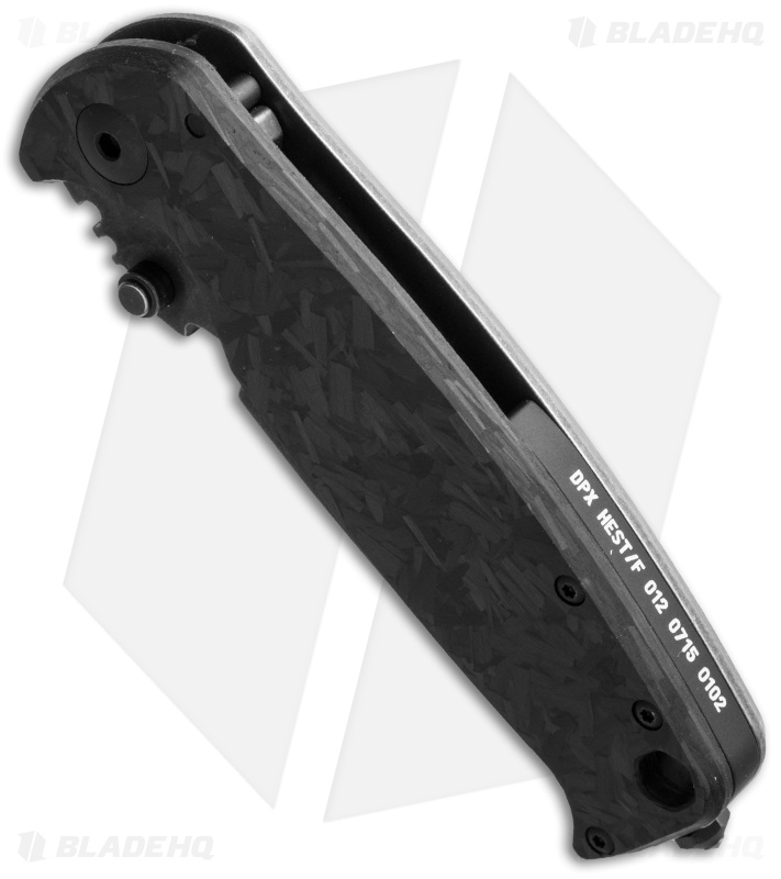 DPx Gear HEST/F Shred Frame Lock Knife Carbon Fiber (3.25" Black SW)