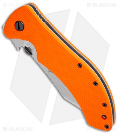 Emerson Market Skinner Liner Lock Knife Orange G-10 (3.9" Stonewash) 