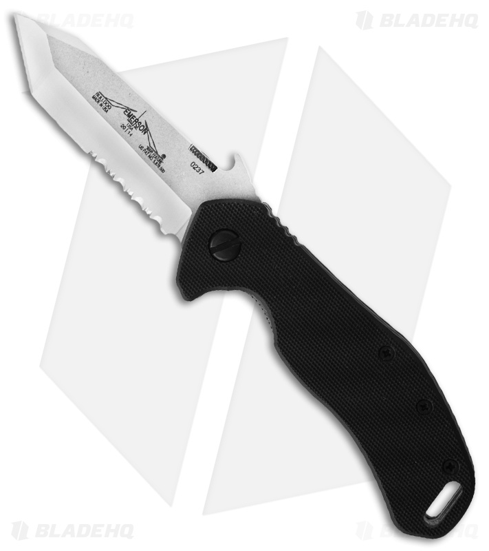 Emerson Bulldog SFS Knife Black G-10 (3.2" Stonewash Serr)