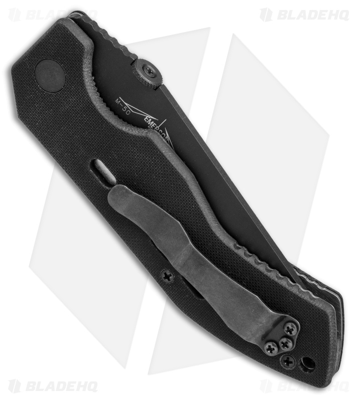 Emerson/Barrett M-50 Liner Lock Knife Black G-10 (3.625" Black) M50-K