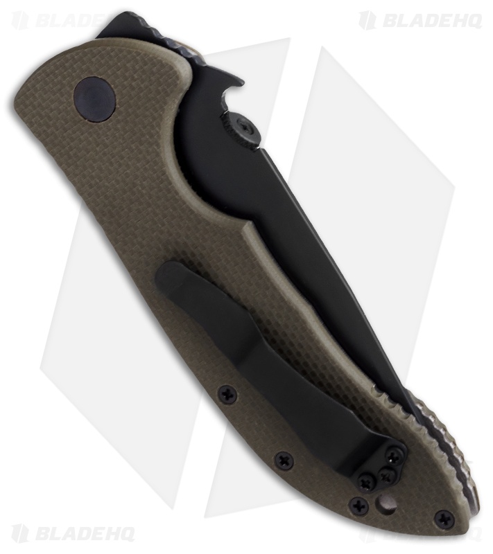 Emerson Jungle Commander BT Knife Jungle Green G10 (3.75" Black Serr)