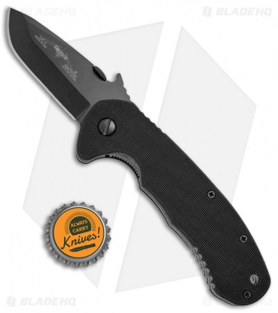 Emerson CQC-14 BT Snubby Liner Lock Knife Black G-10 (2.75" Black)