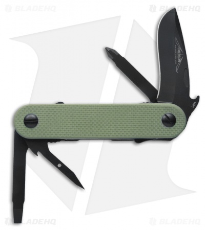 Emerson Multitasker EDC-2 Multi-Tool Liner Lock Knife OD Green (2.625" Black)