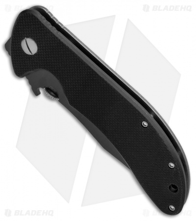Emerson Iron Dragon Frame Lock Knife Black G-10 (3.75" Black Serr) BTS