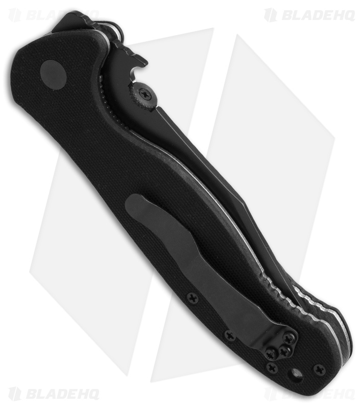 Emerson Patriot BTS Knife Black G-10 (3.9" Black Serr)