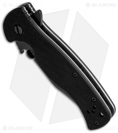 Emerson Rangemaster Sheepdog Spear Point Flipper Knife (3.5" Black Serr)