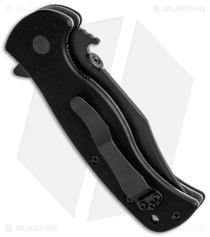 Emerson Rangemaster Sheepdog Spear Point Flipper Knife (3.5" Black Serr)