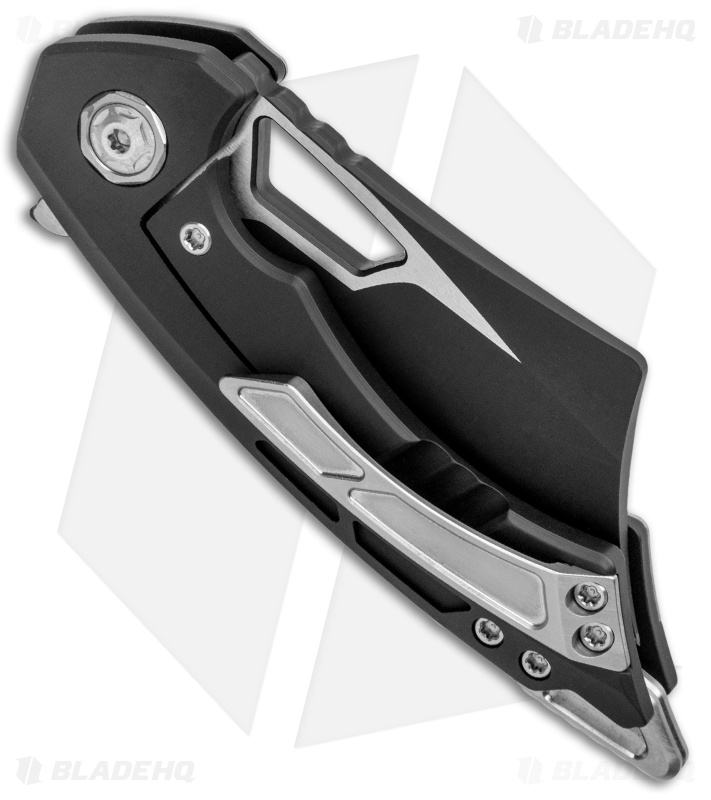 EOS Mini Nautilus Frame Lock Knife Titanium Satin/Black (3.1" Black)