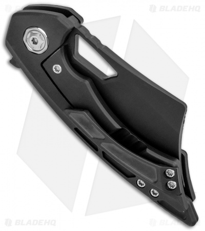 EOS Mini Nautilus Frame Lock Knife Titanium/Carbon Fiber Blackout (3" Black)