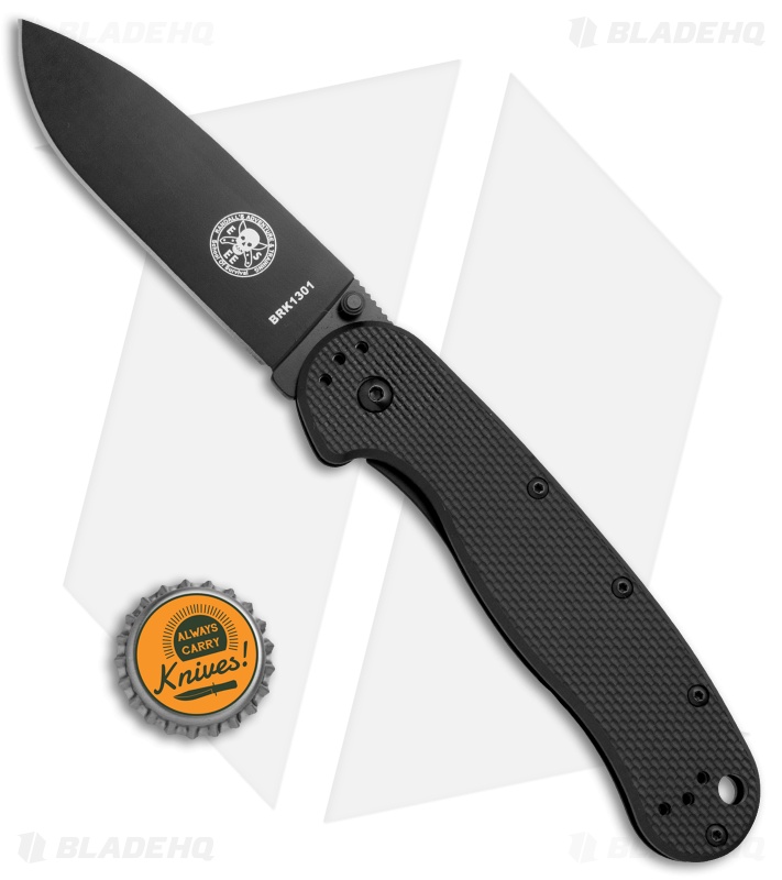 BRK Jeff Randall Avispa Frame Lock Knife Black (3.5