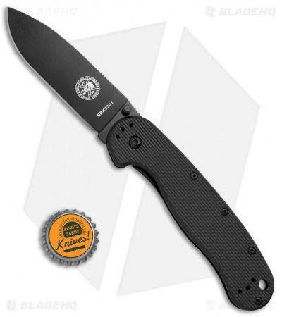 BRK Jeff Randall Avispa Frame Lock Knife Black (3.5" Black D2)