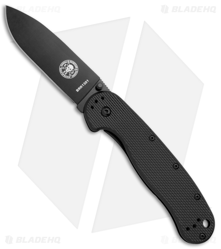 BRK Jeff Randall Avispa Frame Lock Knife Black (3.5" Black D2)