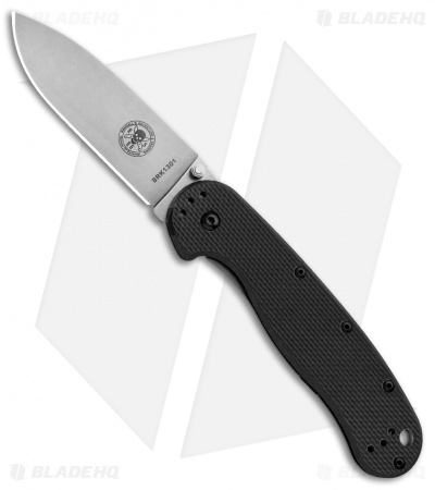 BRK Jeff Randall Avispa Frame Lock Knife Black (3.5" Stonewash D2)