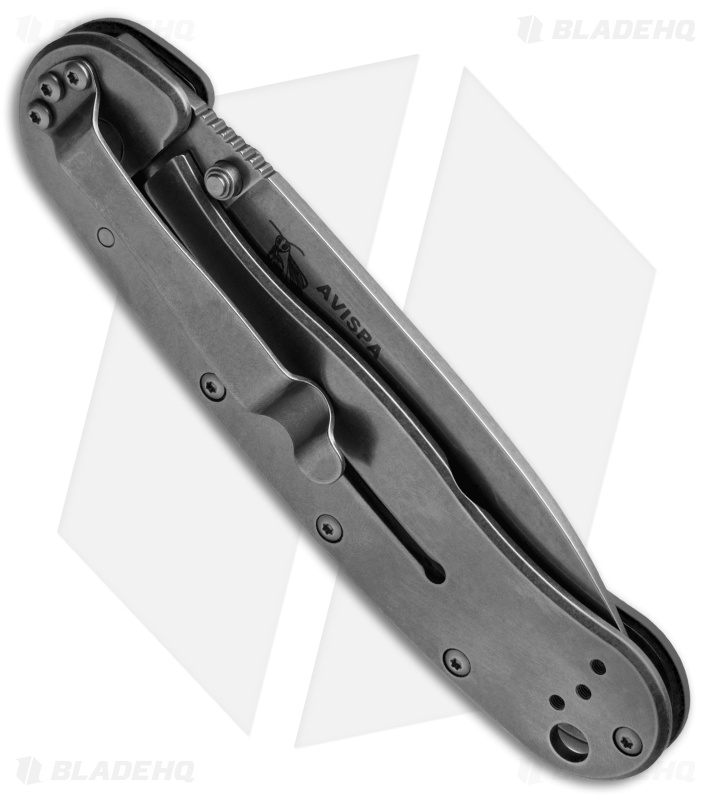 BRK Jeff Randall Avispa Frame Lock Knife Black (3.5" Stonewash D2)