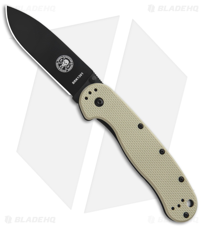 BRK Jeff Randall Avispa Frame Lock Knife Desert Tan (3.5" Black D2)