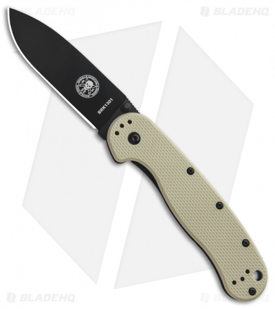 BRK Jeff Randall Avispa Frame Lock Knife Desert Tan (3.5" Black D2)