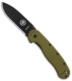 BRK Jeff Randall Avispa Frame Lock Knife OD Green (3.5" Black D2)