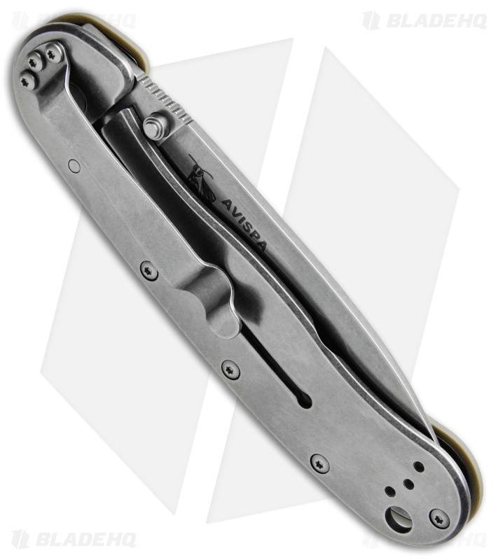 ESEE Avispa Frame Lock Knife OD Green (3.5" D2 Stonewash) BRK