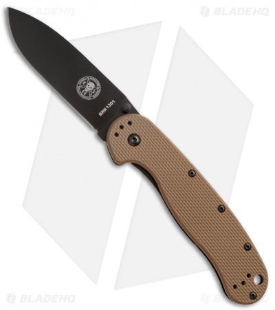 BRK Jeff Randall Avispa Frame Lock Knife Coyote Brown (3.5" Black)