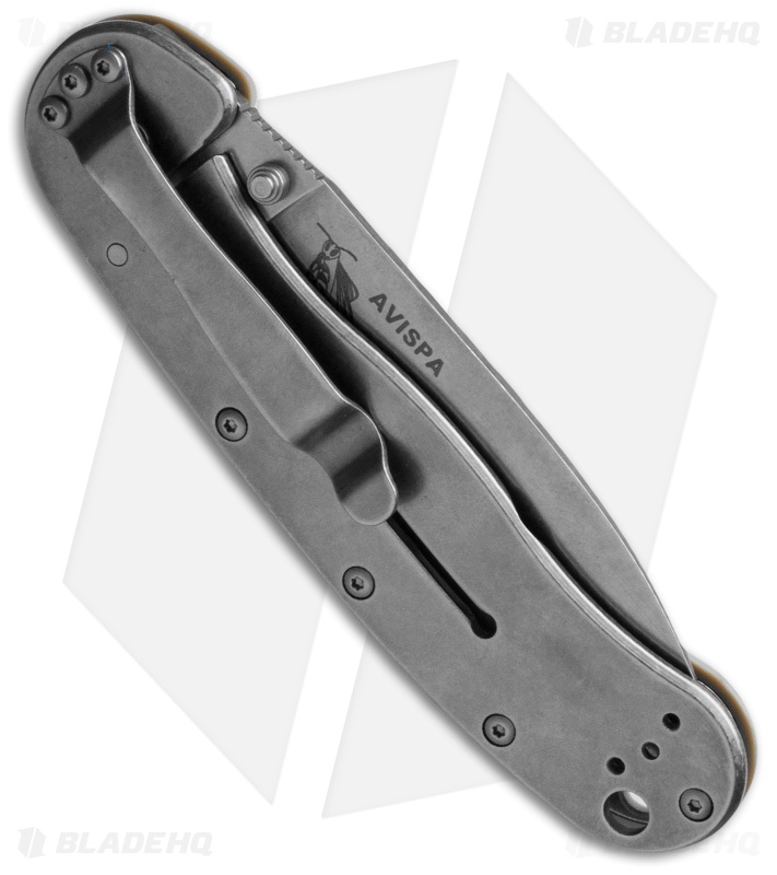 BRK Jeff Randall Avispa Frame Lock Knife Desert Tan (3.5" Stonewash)