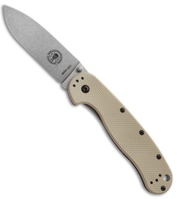 BRK Jeff Randall Avispa Frame Lock Knife Desert Tan (3.5" Stonewash)