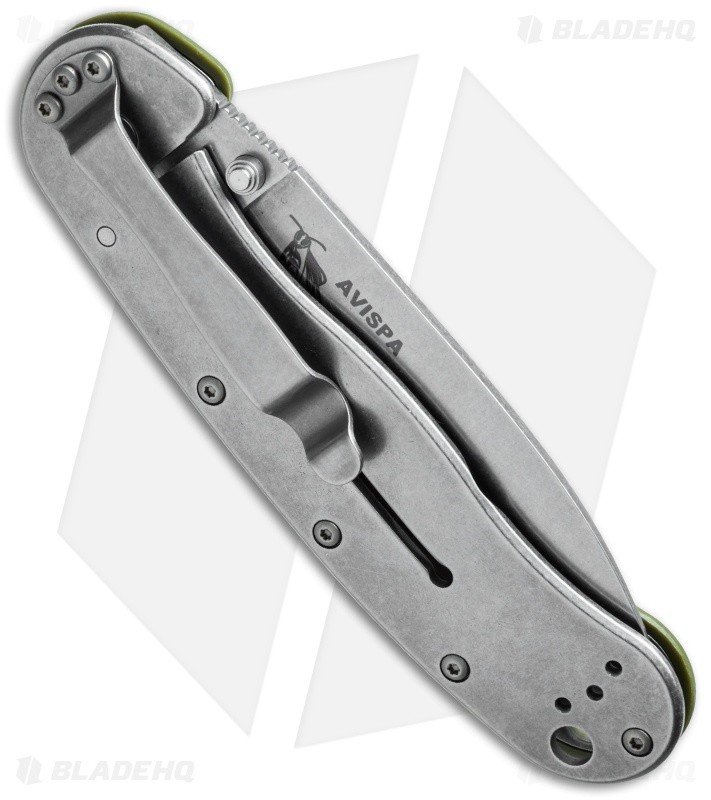 BRK Jeff Randall Avispa Frame Lock Knife OD Green (3.5" Stonewash)