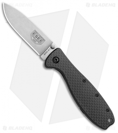 【UDO⭐︎】 ESEE Zancudo Frame Lock Black G-10/CF (Stonewash) - Blade HQ