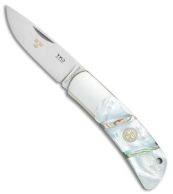 Fallkniven Tre Kronor de Luxe TK3MOP Lockback Knife Mother of Pearl (2.7" Satin)