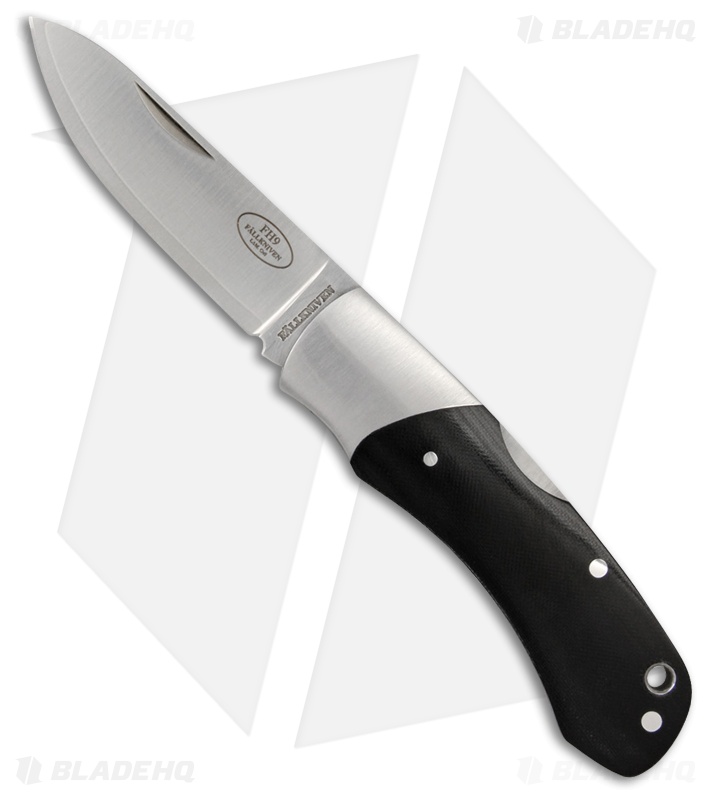 Fallkniven FH9 Black Hawk Lock Back Knife Black Micarta (2.625" Satin) 