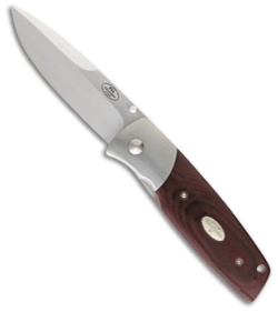 Fallkniven PXL Liner Lock Knife Maroon Micarta (3.5" Satin) 