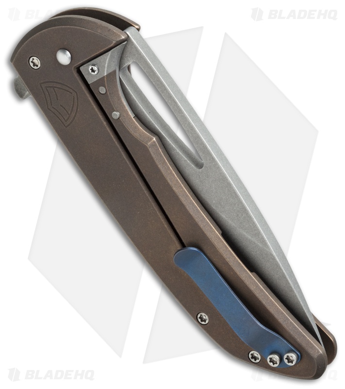 Ferrum Forge Archbishop Flipper Knife Grooves Bronze Ti (3.5" BB/SW)