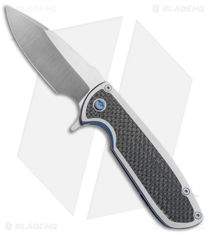 Ferrum Forge Deuce Flipper Frame Lock Knife Ti/CF (3.6" Satin) 7-of-25